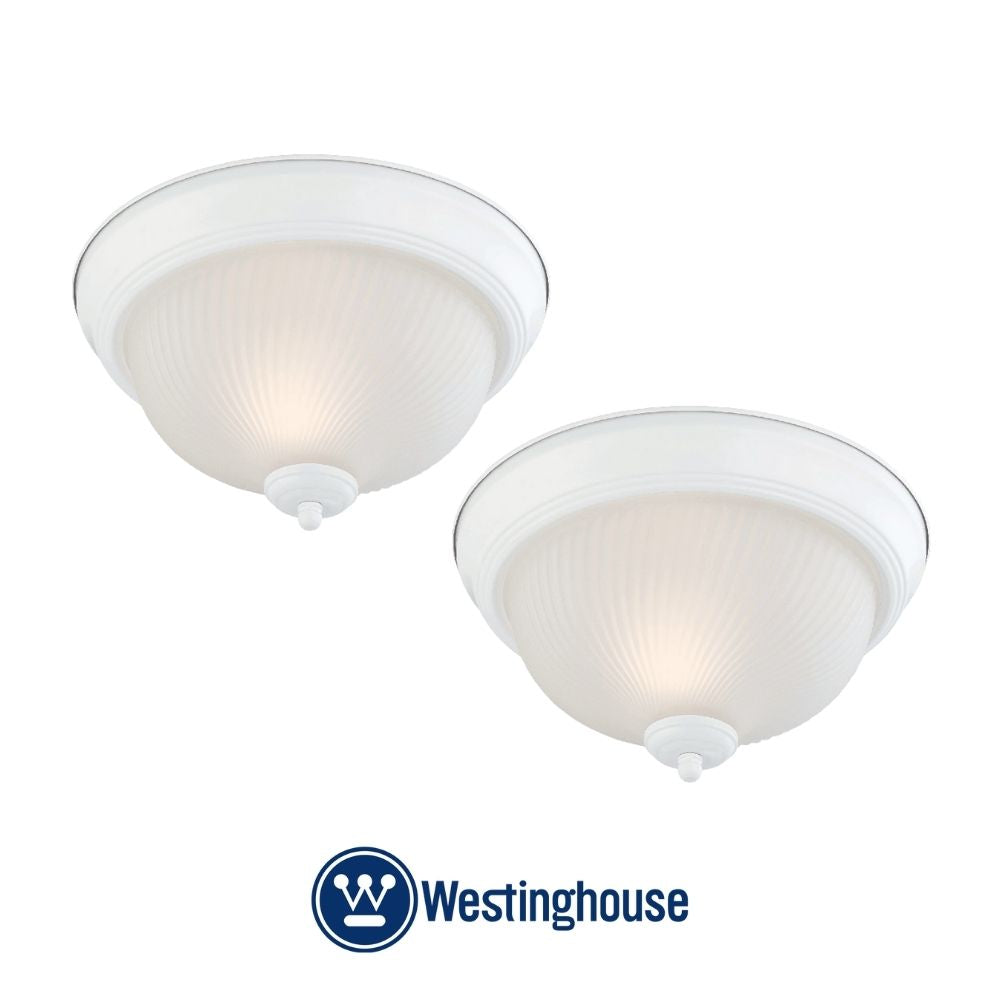 2PC LAMPARA DE TECHO BLANCO 11 PULGADAS