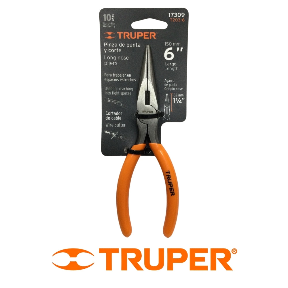 PINZA DE PUNTA Y CORTE 6 PULGADAS TRUPER