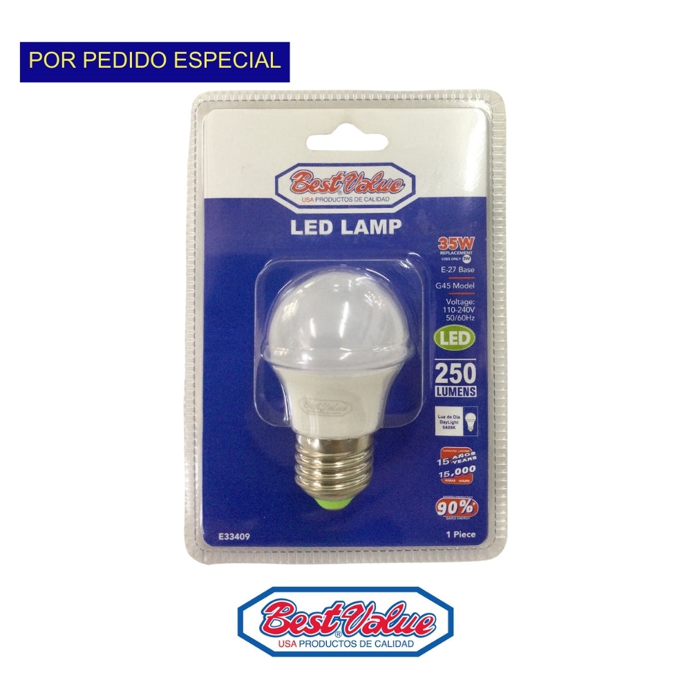 BOMBILLO LED DE COPA 3 WATTS E27 6400K BEST VALUE