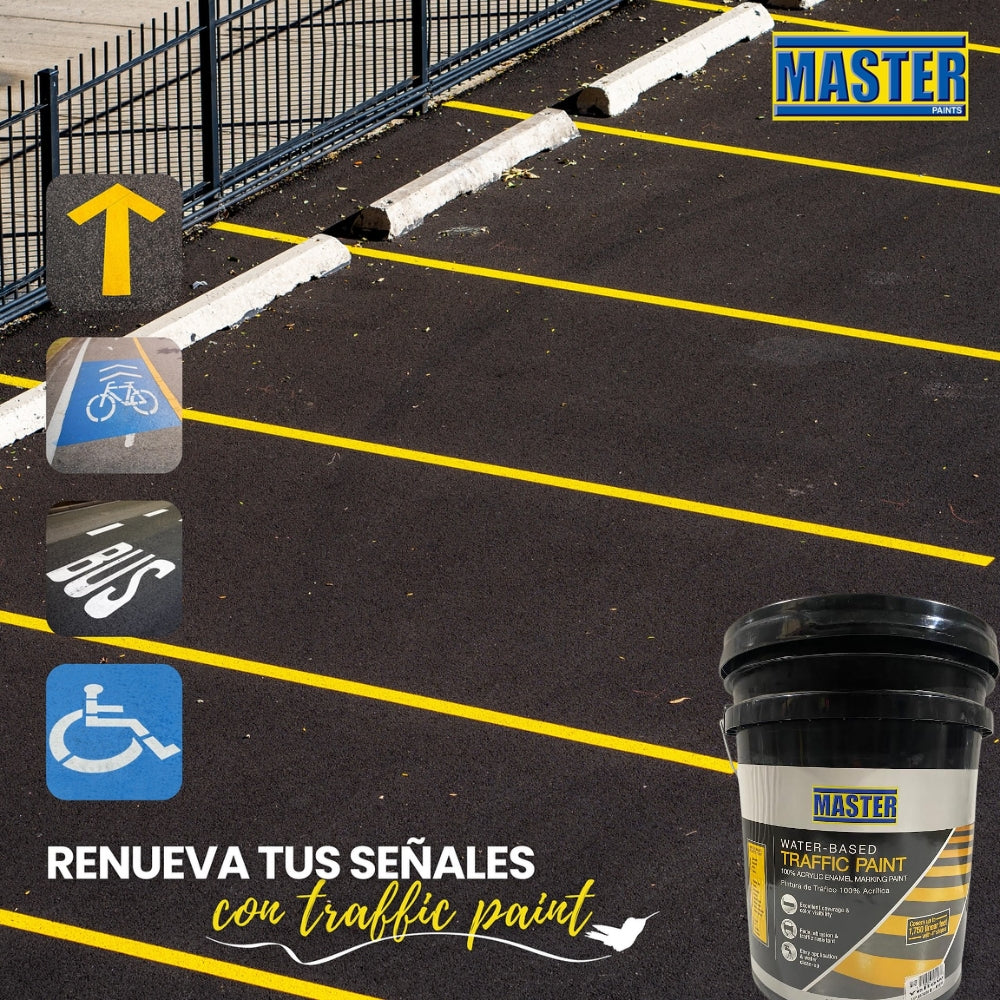 PINTURA TRAFFIC PAINT YELLOW OIL 5GL VV1143P MASTER