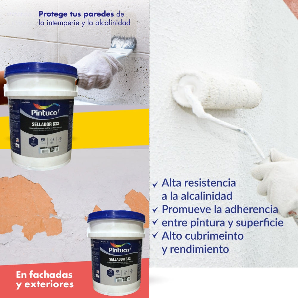 SELLADOR BLANCO 633 5 GL (18.925L) PINTUCO 10381502