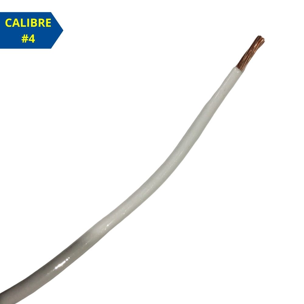 CABLE ELÉCTRICO #4 BLANCO THHN