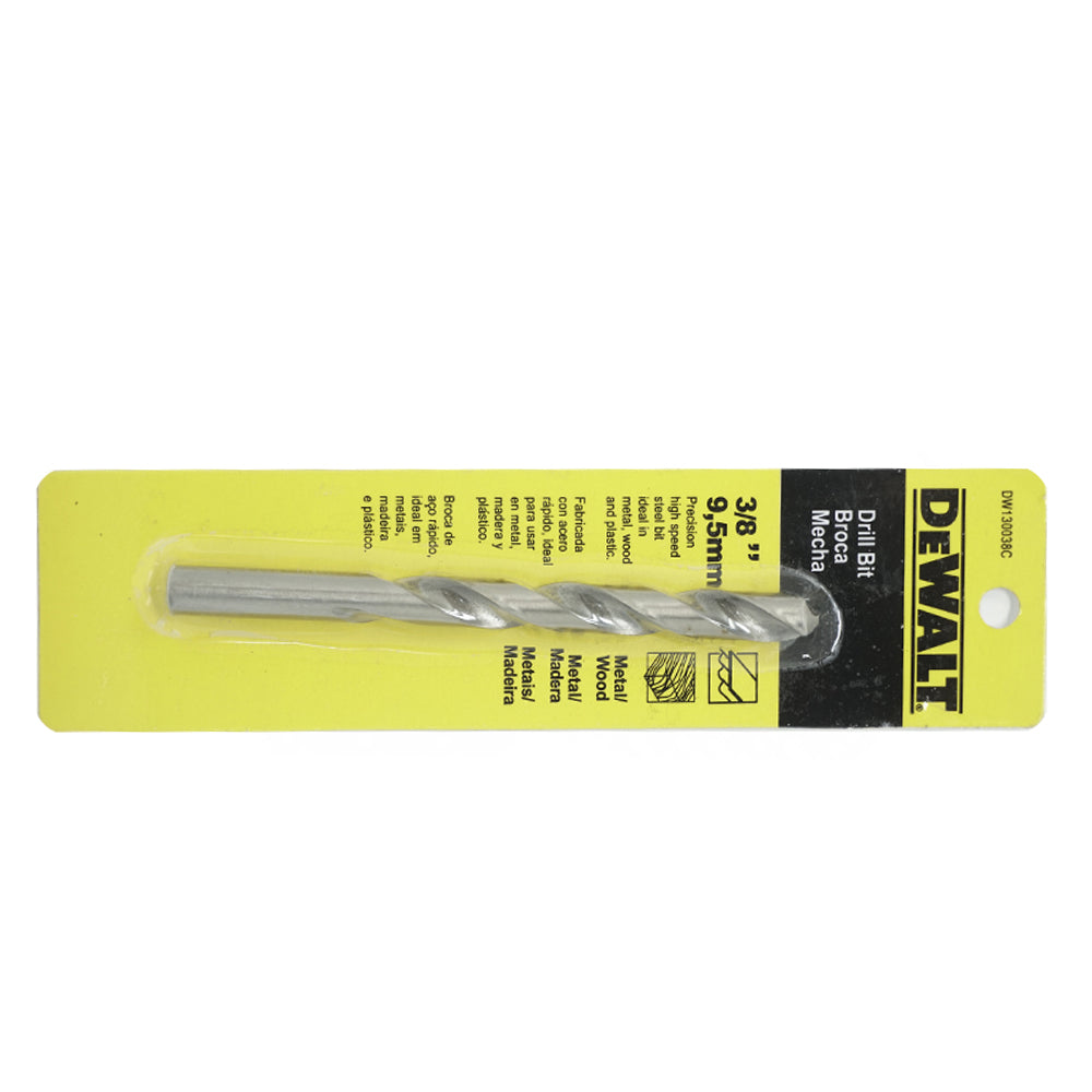 BROCA PARA METAL 3/8 PULGADAS HSS DW130038C DEWALT