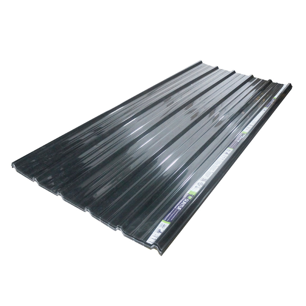LAMINA DE POLICARBONATO AHUMADA PARA TECHO CORRUGACION F2 1.057M X 2.44M (42 PULGADAS X 8 PIES) PALRAM