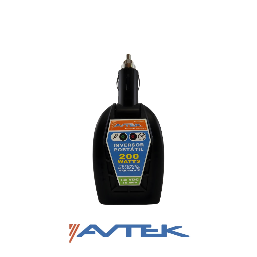 INVERSOR PORTÁTIL PARA EQUIPOS ELÉCTRICOS Y ELECTRÓNICOS 175VA/W CON PUERTO USB AVTEK