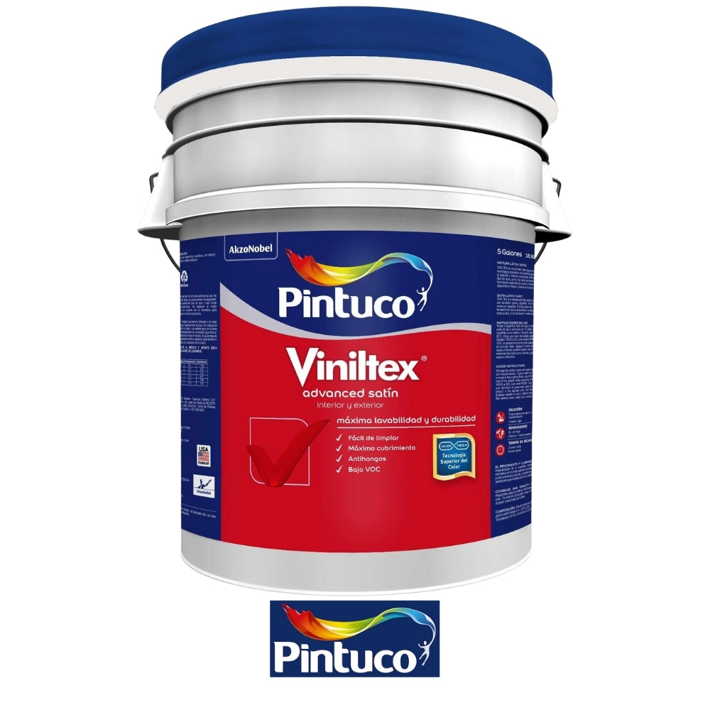 PINTURA VINILTEX SATIN BASE WHITE 5 GL (10299826) PINTUCO