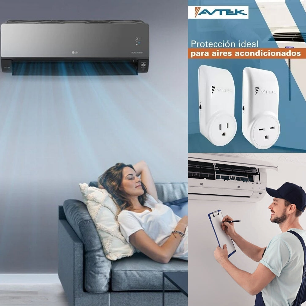 PROTECTOR DE VOLTAJE PARA AIRE ACONDICIONADO 220V AVTEK NEMA 6-15