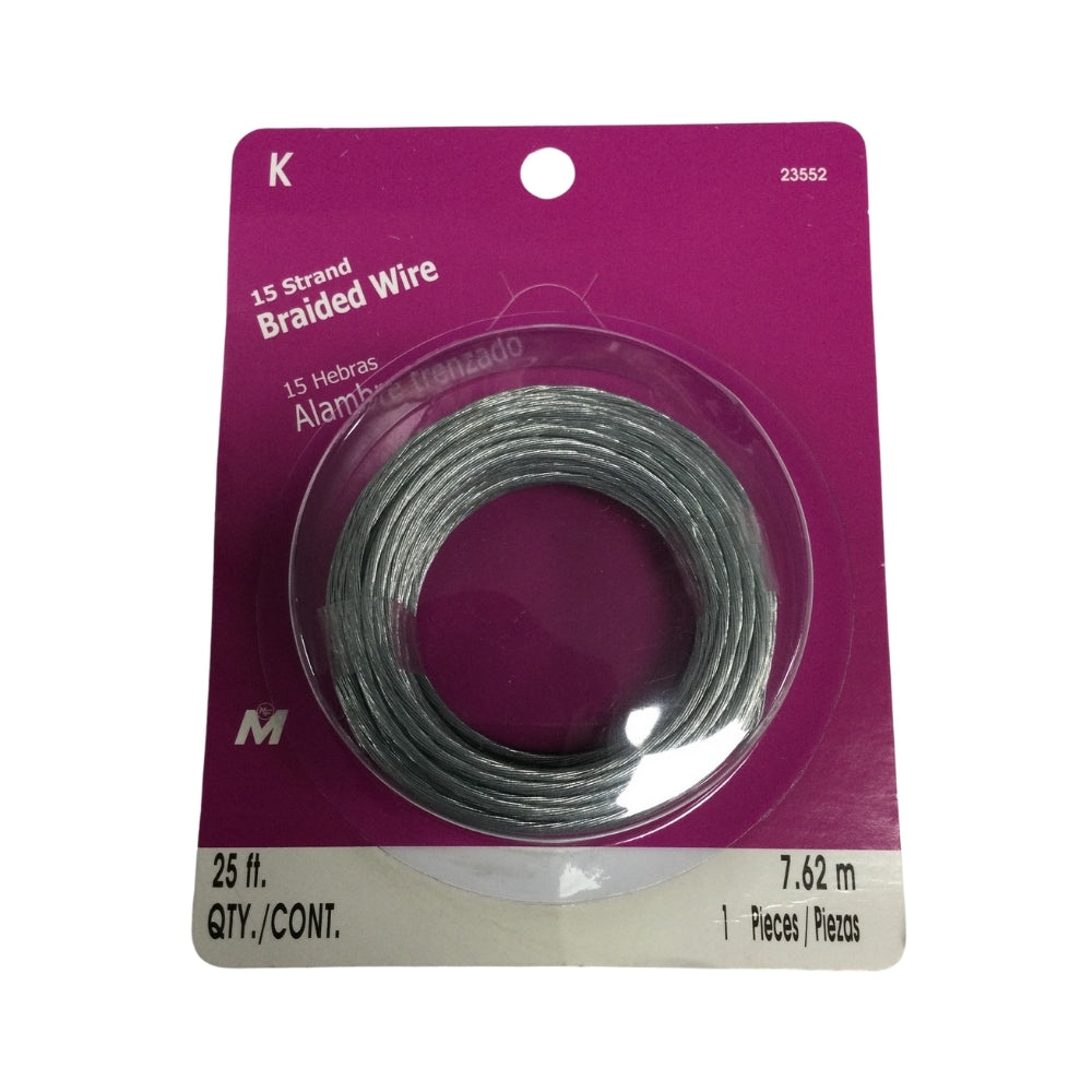 ALAMBRE TRENZADO 15 HEBRAS X 25'