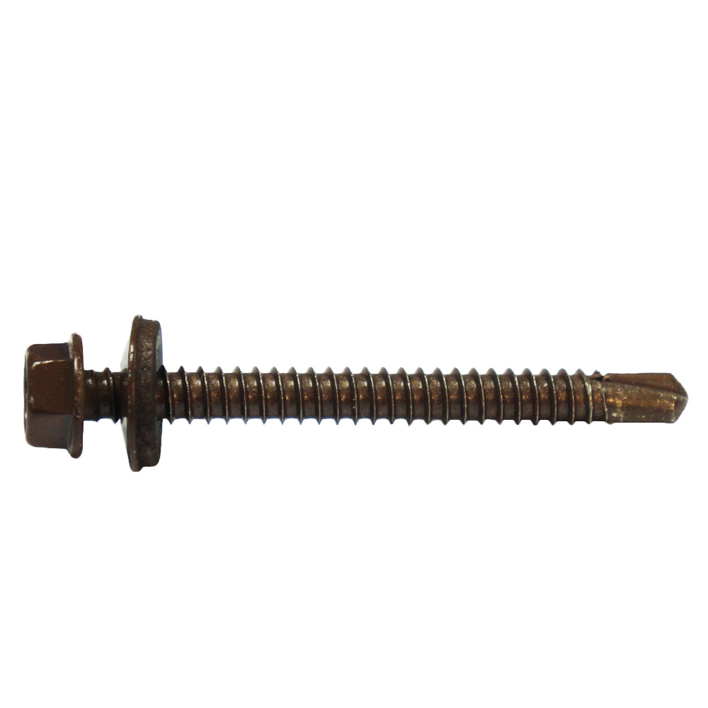 TORNILLO AUTO PERFORANTE CHOCOLATE #14 X 2 1/2 PULGADAS