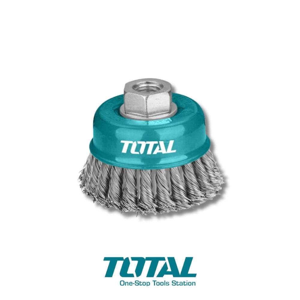 CEPILLO TRENZADO COPA 3 PULGADAS ROSCA 5/8-11 ALAMBRE DIAM 0.3mm TOTAL UTAC32031