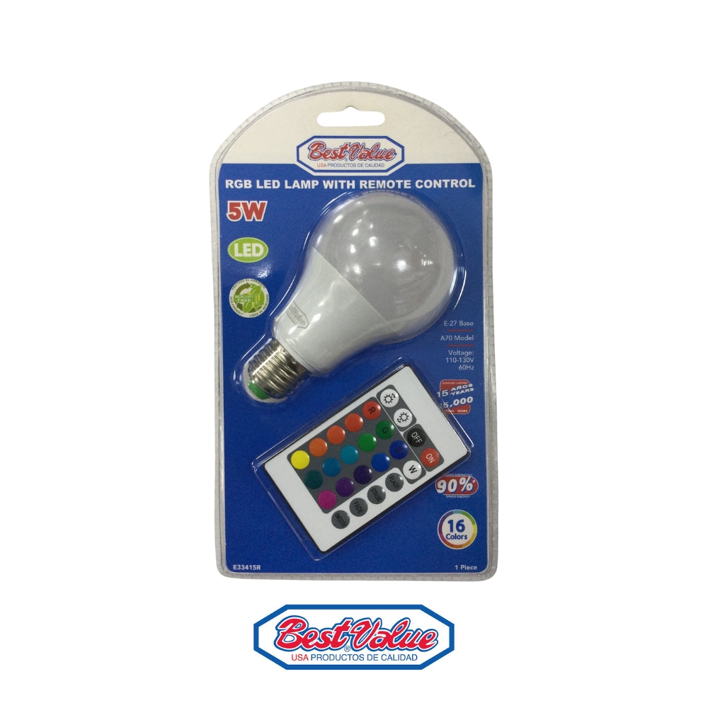 BOMBILLO LED 5W/120V CON CONTROL REMOTO BEST VALUE