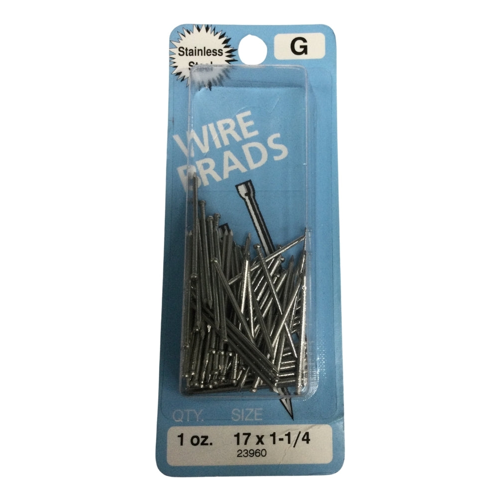 CLAVO DE ALAMBRE SIN CABEZA ACERO INOXIDABLE 17GA X 1-1/4 PULGADAS