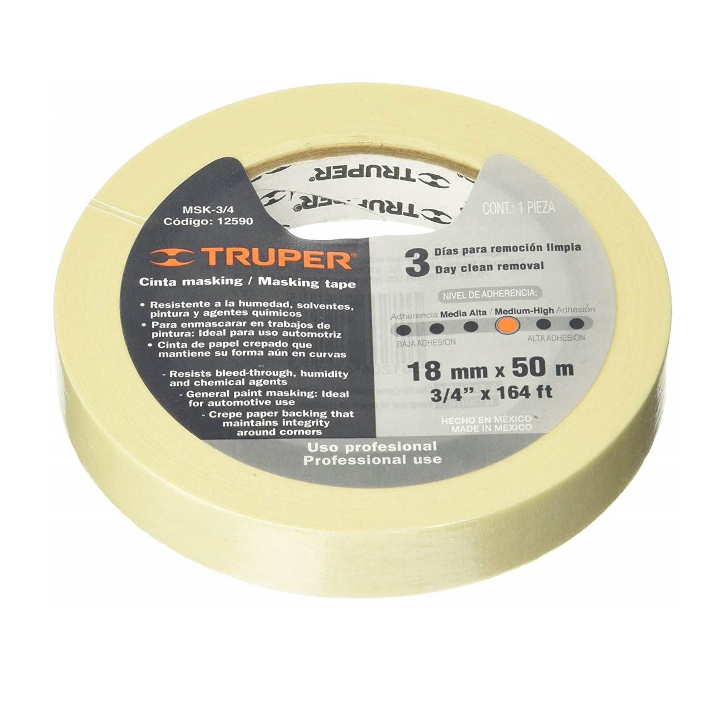 MASKING TAPE 3/4 PULGADA X 50 METROS TRUPER