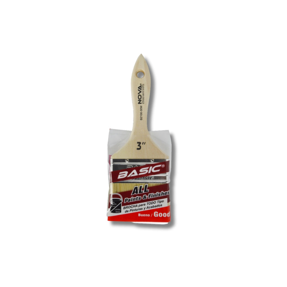 BROCHA NOVA BASIC B2 ALL PAINTS CERDA BLANCA 3 PULGADAS B2100-30W