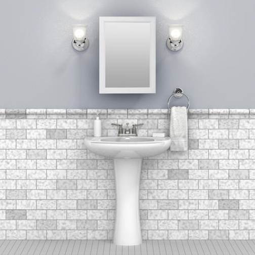 BOTIQUIN DE BAÑO BLANCO 406.4 MM - 16 PULGADAS CON ESPEJO ZENITH W231