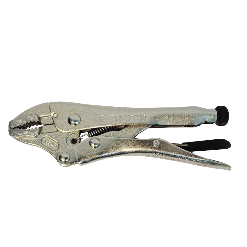 PINZA DE PRESION MORDAZA 5 PULGADAS CROMADA CURVA TRUPER
