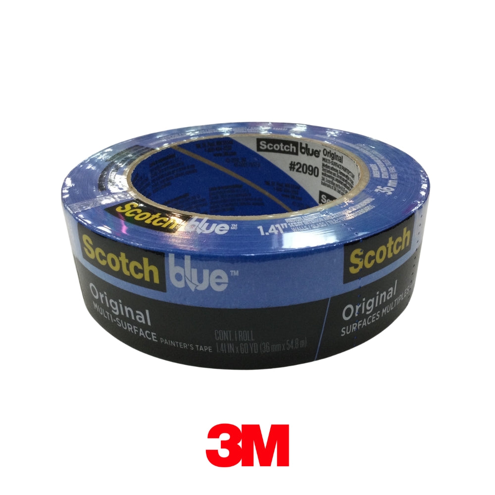 CINTA MASKING TAPE AZUL 3M PARA PINTAR 1-1/2 PULGADAS X 60YDS #2090-36