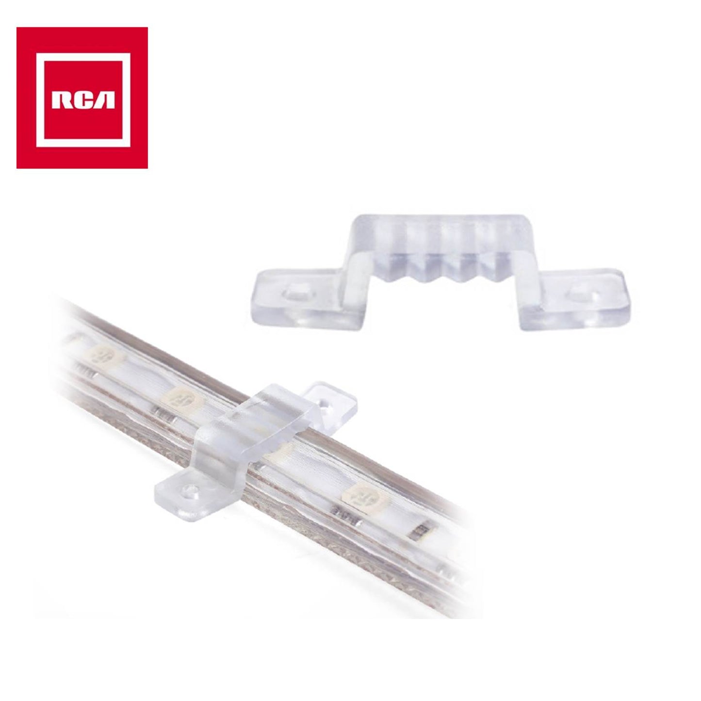 CLIP FIJADOR PARA TIRA LED 10 PCS (RLTR10)