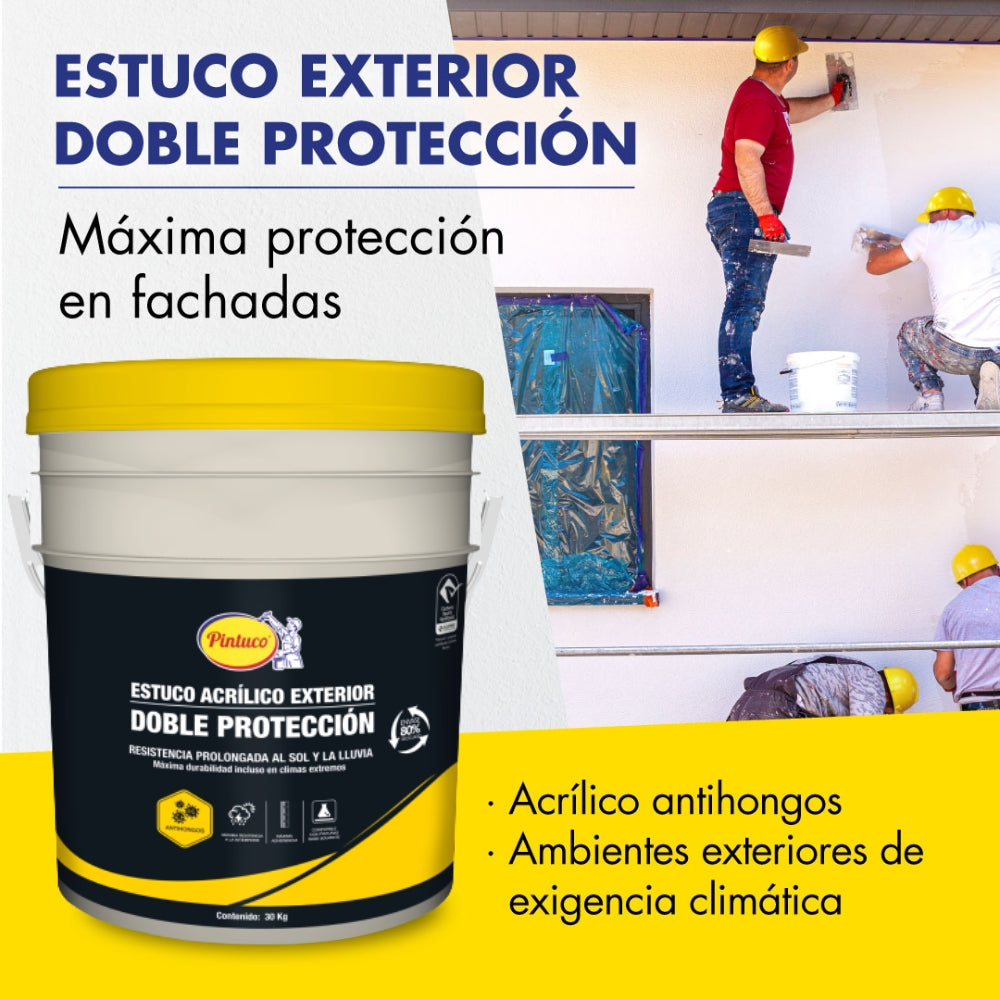 ESTUCO ACRILICO EXTERIOR BLANCO 27060 TANQUE 30 KG