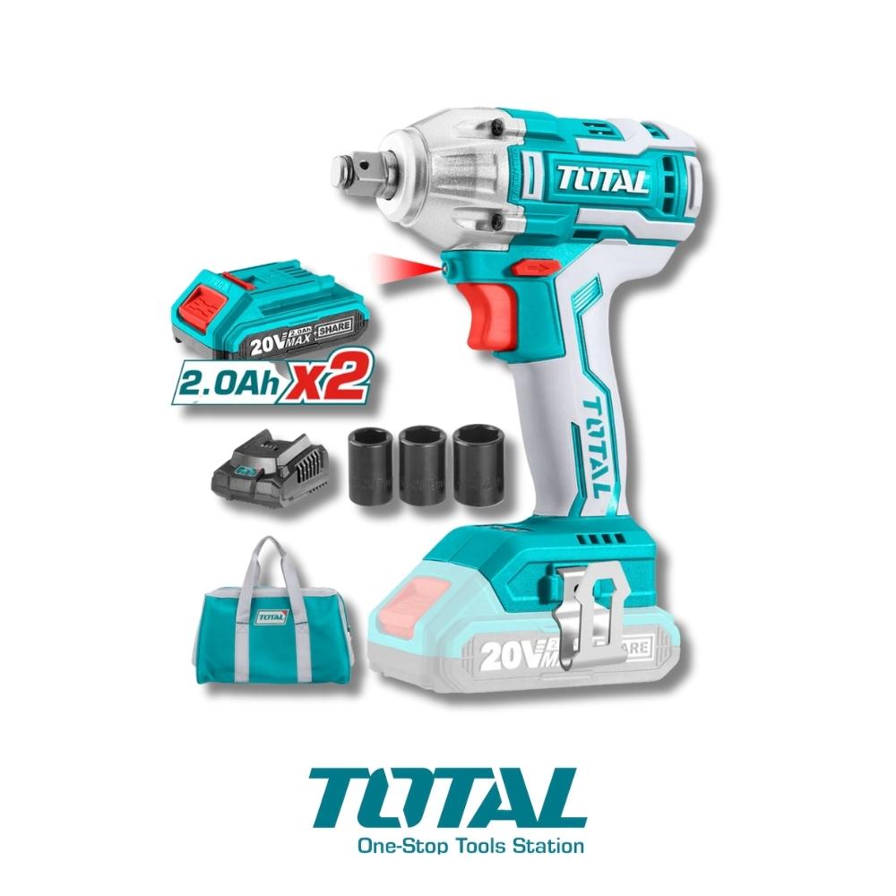 LLAVE IMPACTO INALÁMBRICA TOTAL DADO CUADRADO 1/2 PULGADAS 20V UTIWLI2