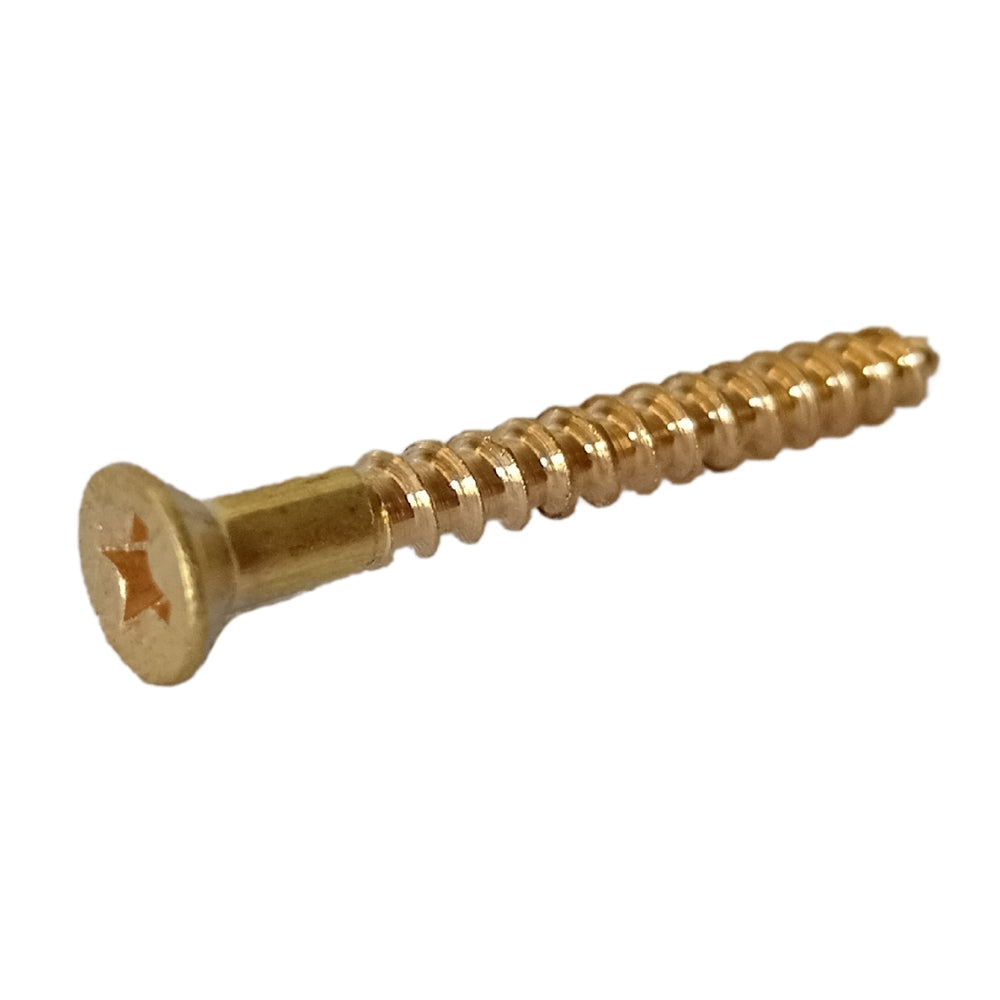 TORNILLO PARA MADERA CAB PLANA PHILLIPS LATON #6 x 1-1/4 PULGADAS