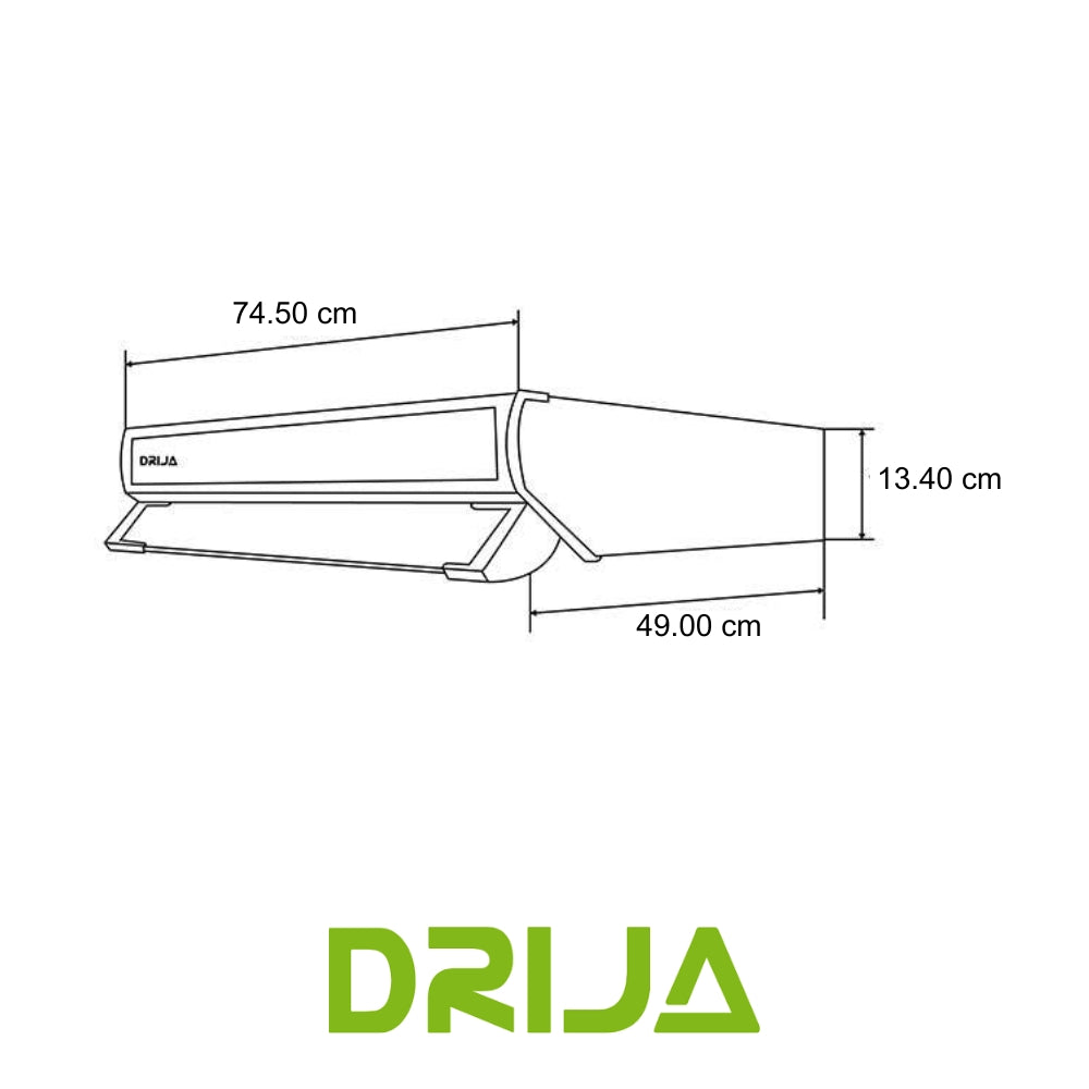 EXTRACTOR DE GRASA CAMPANA COMPACTA 76 BLACK 74.5CM