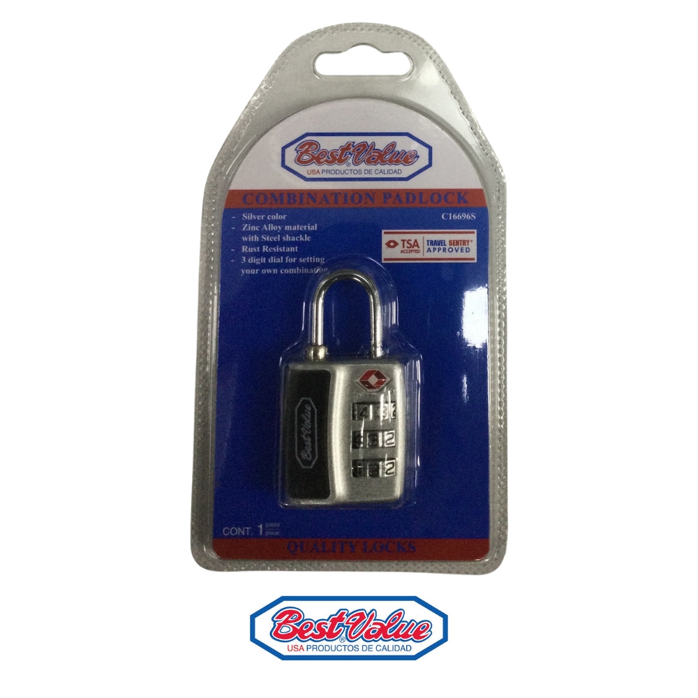 CANDADO DE COMBINACIOM P/MALETA SATIN - TSA