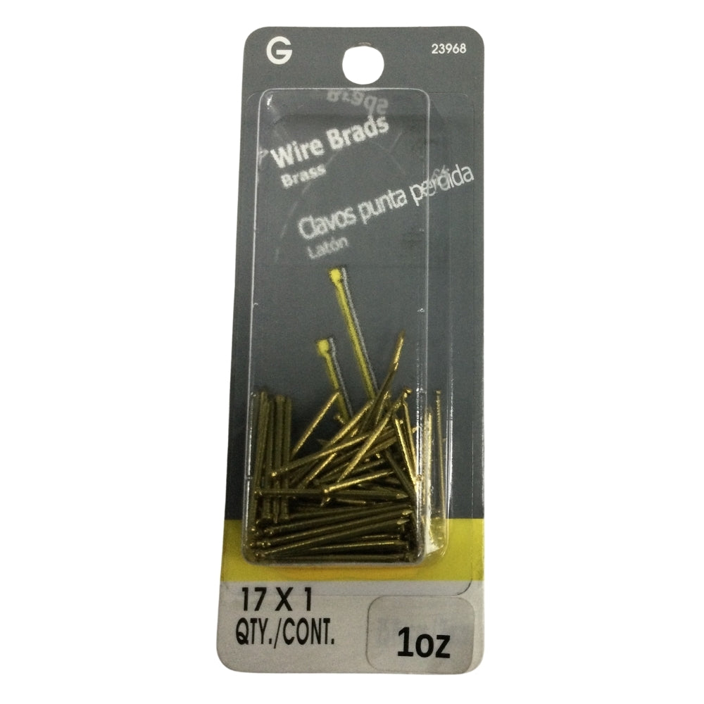 CLAVO DE ALAMBRE SIN CABEZA LATON 17GA X 1 PULGADAS