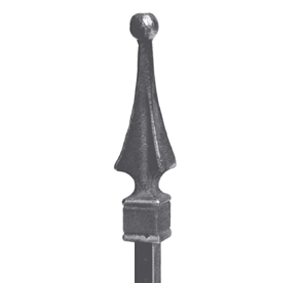 PUNTA LANZA DECORATIVA DE HIERRO FORJADO 12X12X110mm - 126/1