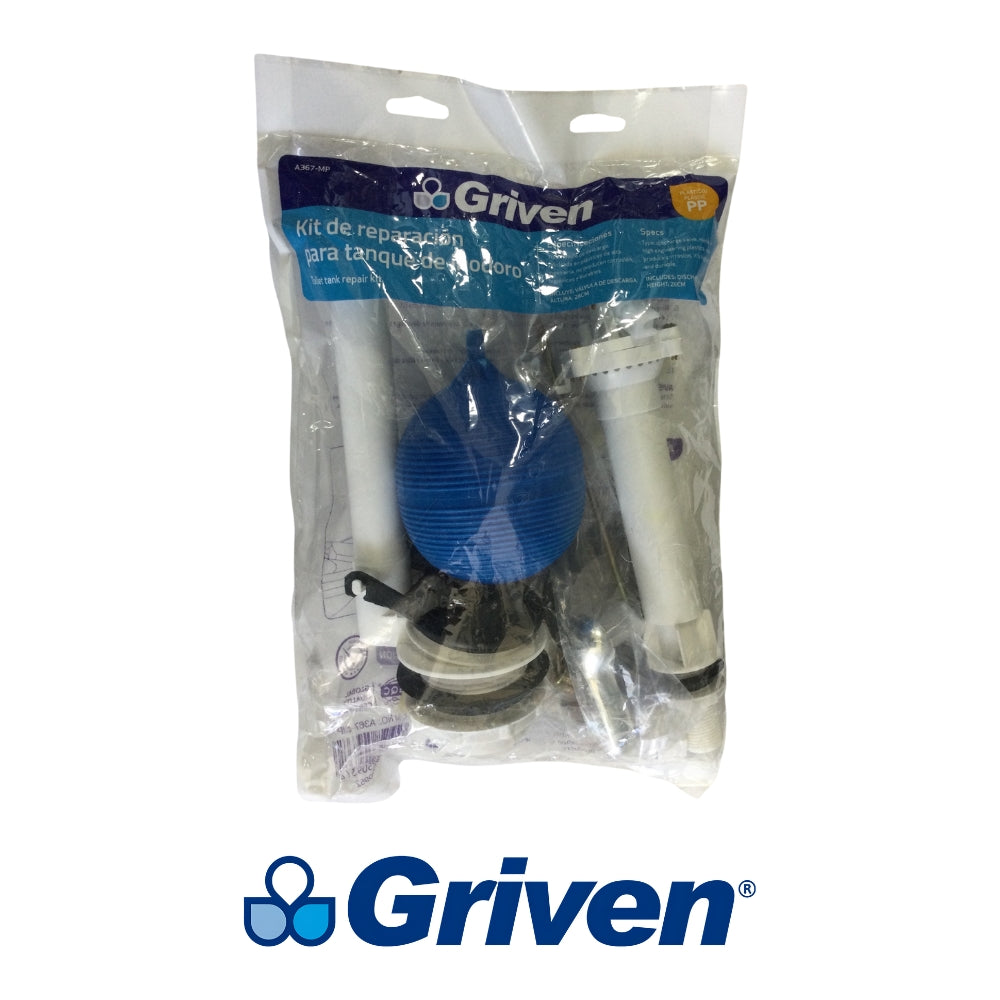 JUEGO DE REPUESTOS PARA TANQUE DE INODORO GRIVEN A367-MP
