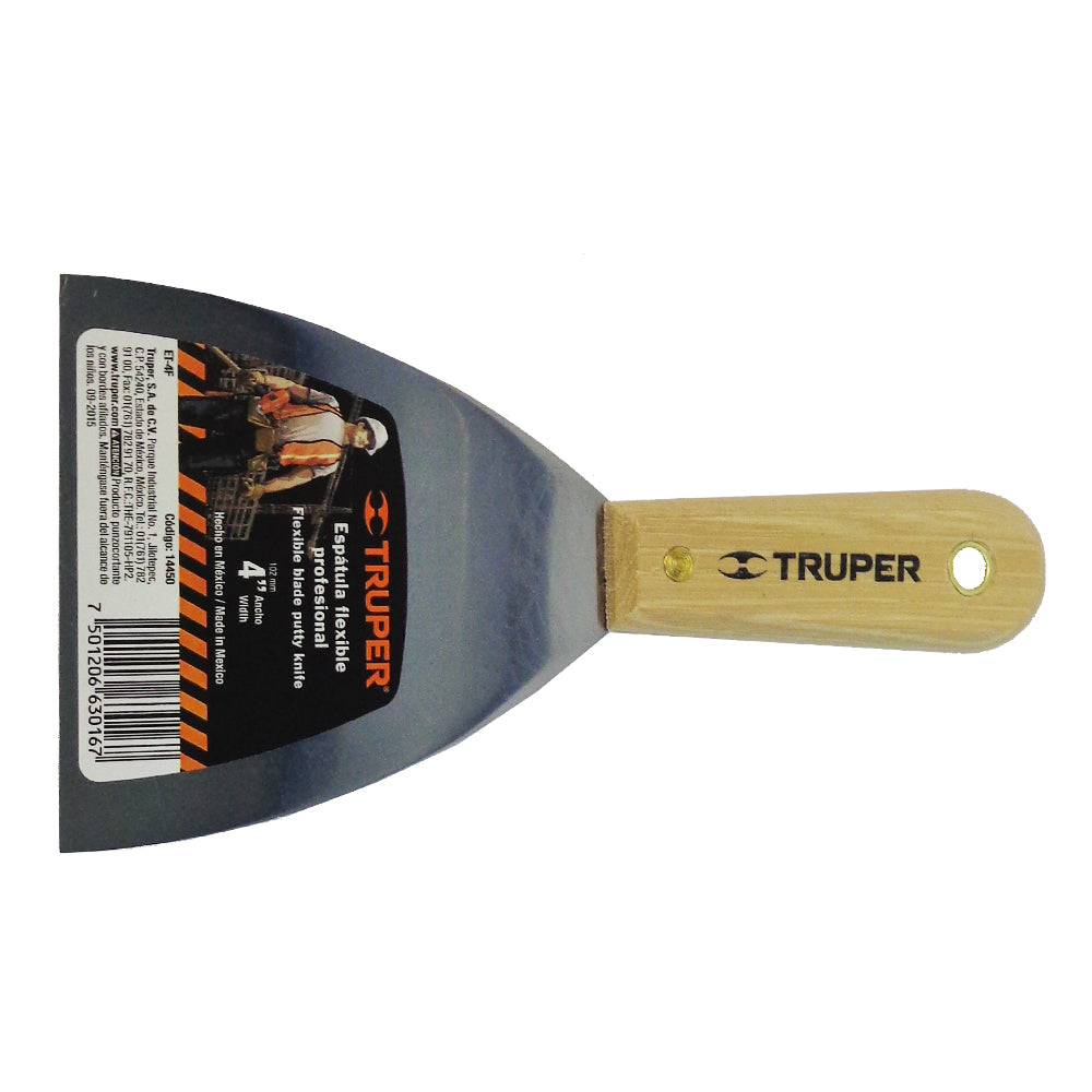 ESPATULA PROFESIONAL 4 PULGADAS FLEXIBLE TRUPER
