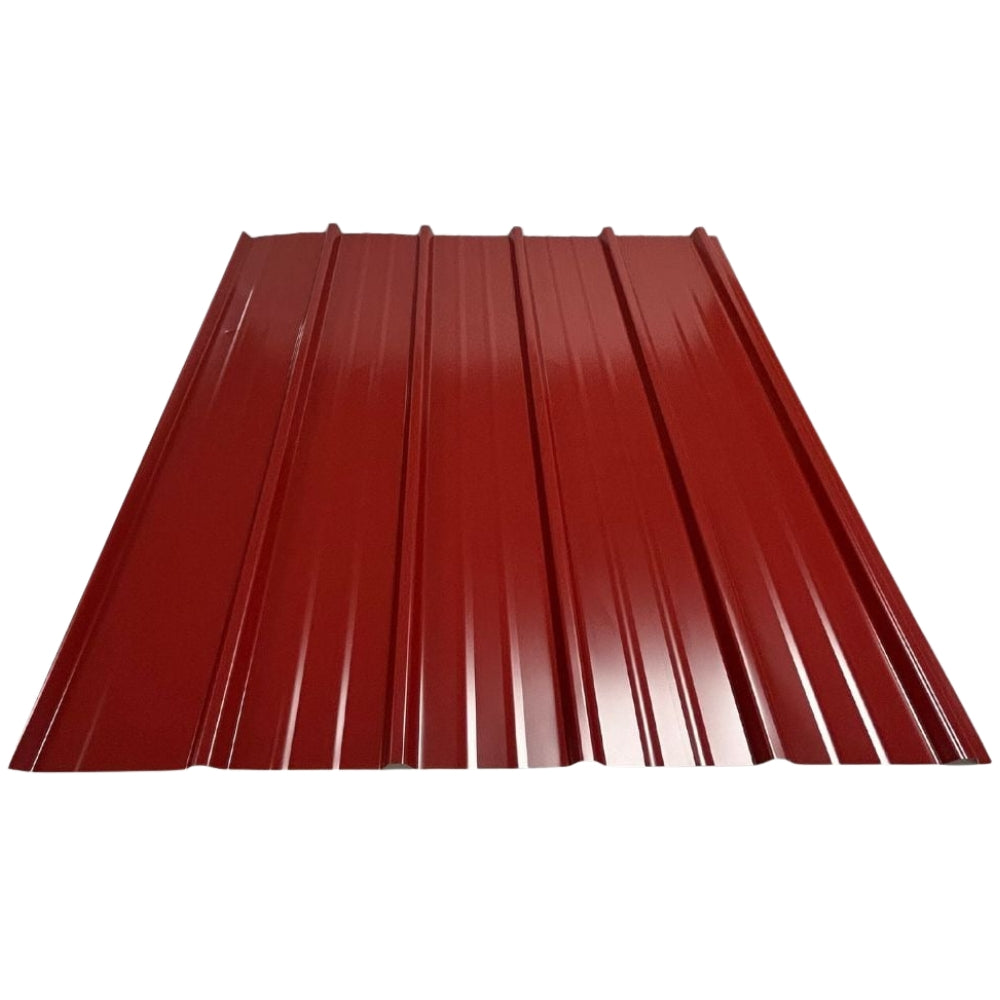 LAMINA DE ZINC CANAL ANCHO F2 42 PULGADAS X 8 PIES ROJA CALIBRE 26