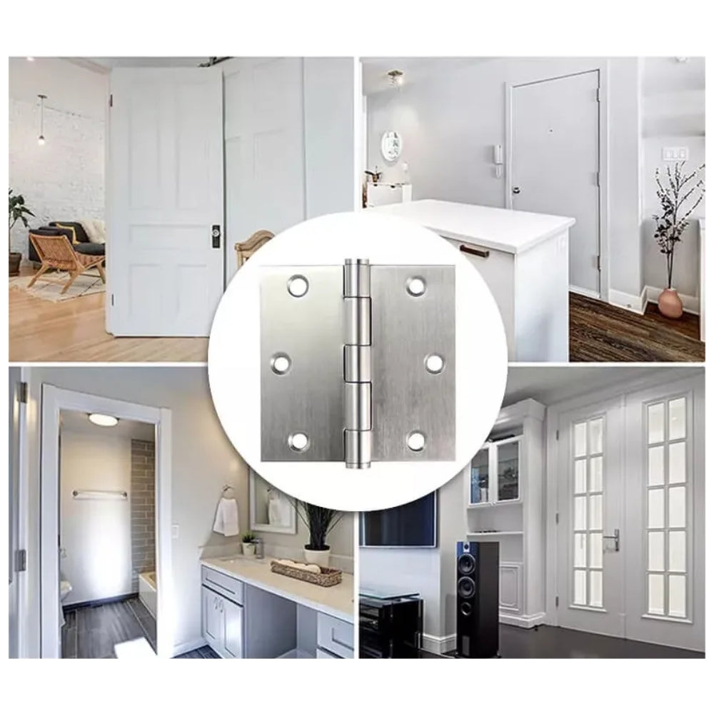 BISAGRAS 3-1/2 PULGADAS X 3-1/2 PULGADAS ACERO INOXIDABLE CON BALINERAS 2.5MM ESPESOR LOCKPRO PQT 2UD