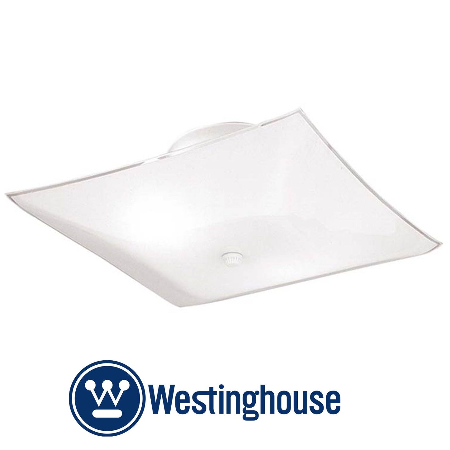 LAMPARA DE TECHO 2 LUCES 60 WATTS CUADRADA BLANCA