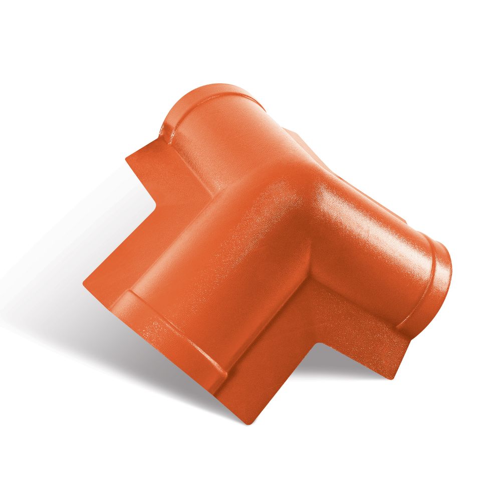 UNION DE 3 AGUAS PARA TECHO DE UPVC 0.60m X 3mm ACABADO TERRA TK