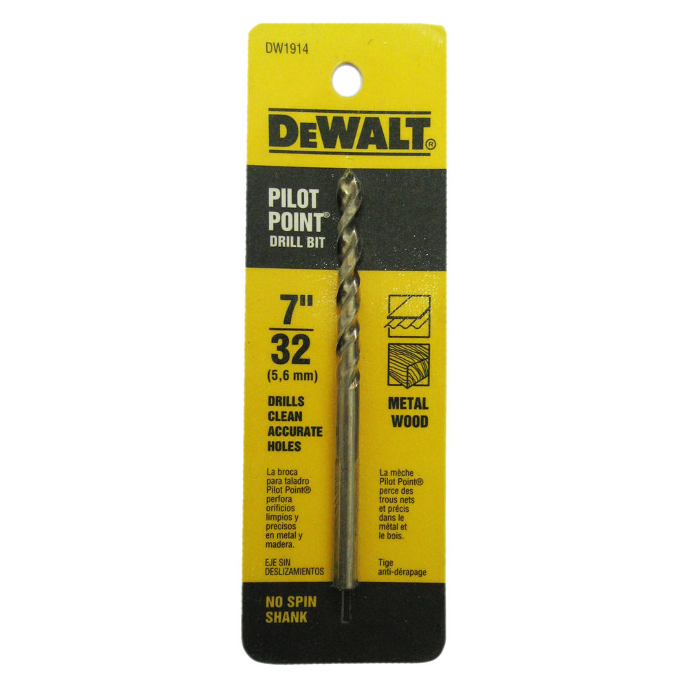 BROCA PUNTA PILOTO DORADA 7/32 PULGADAS DEWALT (DW1914)