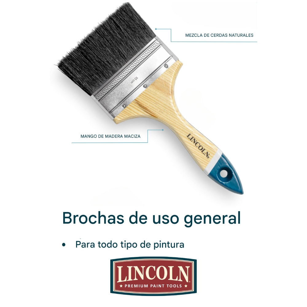 BROCHA PROFESIONAL DE USO GENERAL 6 PULGADAS CON CERDA NATURAL