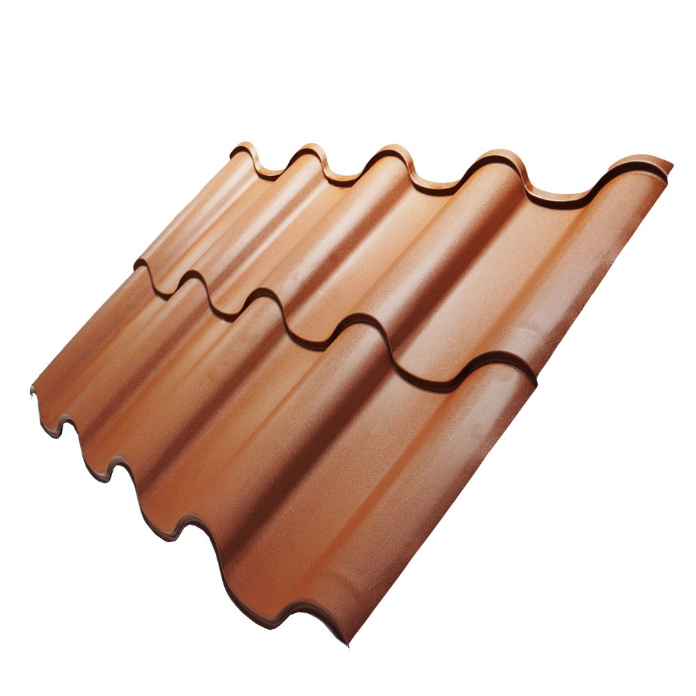 TEJA METALICA 6 GRADAS (7.58 PIES) TERRACOTA TEJAGALA