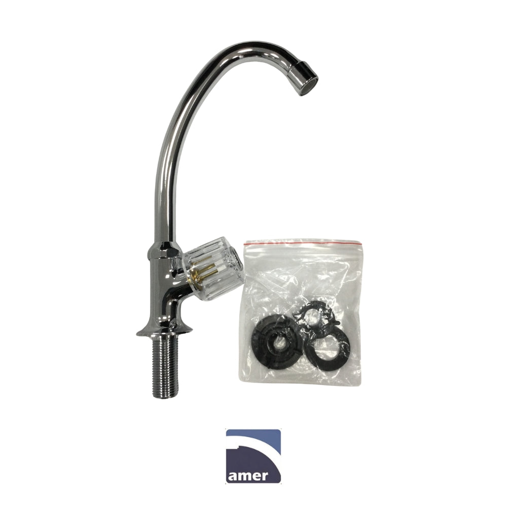 LLAVE PARA FREGADOR SENCILLA TIPO CUELLO DE GANSO AMER