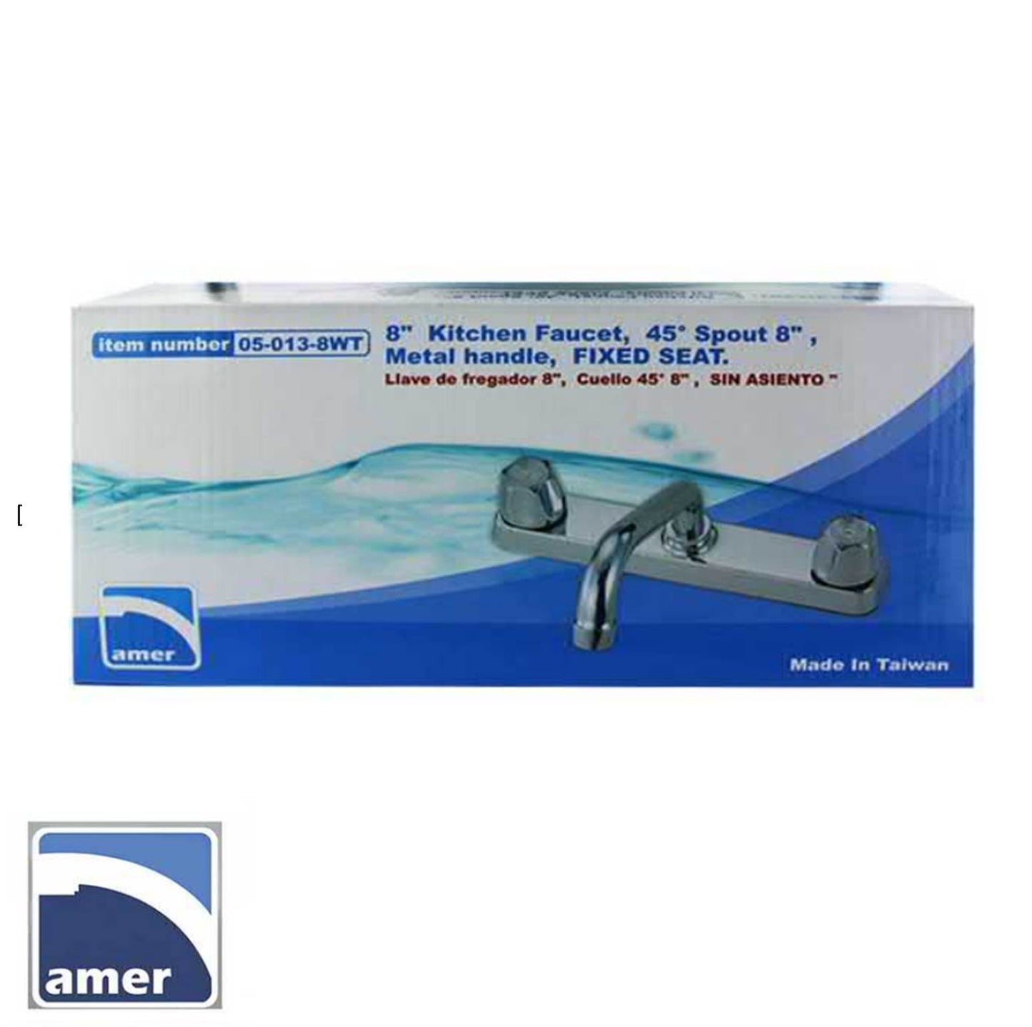 LLAVE PARA FREGADOR DOBLE DE 8 PULGADAS AMER