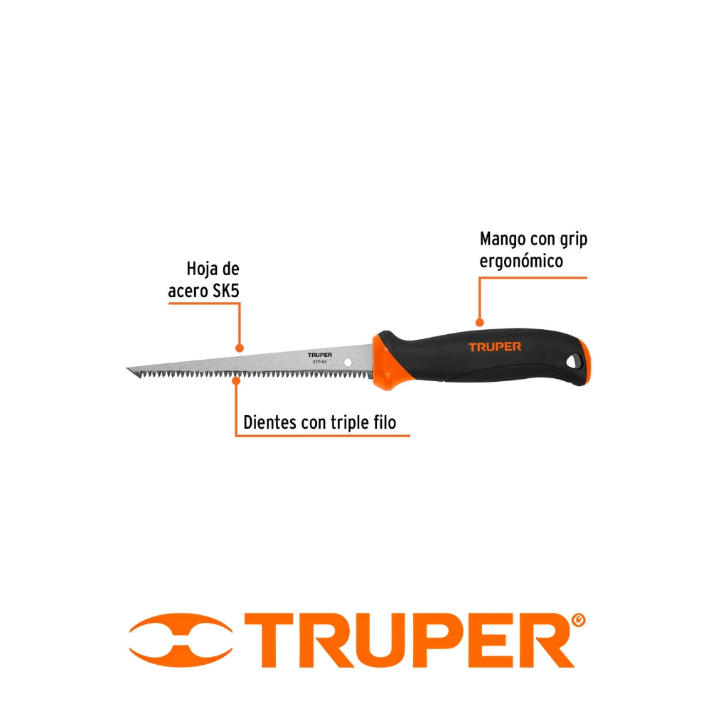 SERRUCHO 6 PULGADAS PARA CORTAR GYPSUM - YESO TRUPER