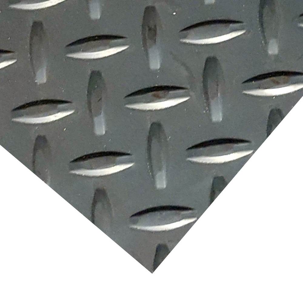 LAMINA HIERRO NEGRO ESTRIADA 4' X 8' CAL 3/16 IN (ESPESOR 4.5 MM)