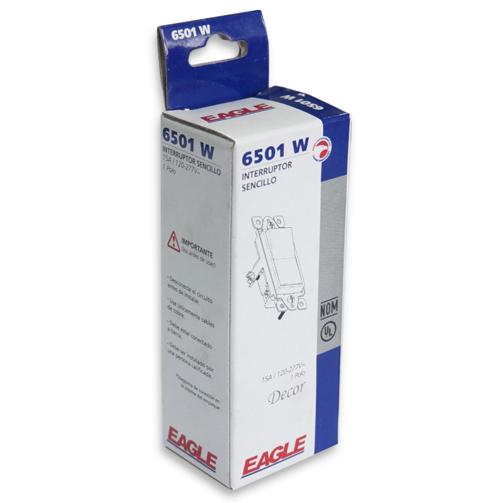 INTERRUPTOR DECOR 3WAY 15A/120V BLANCO