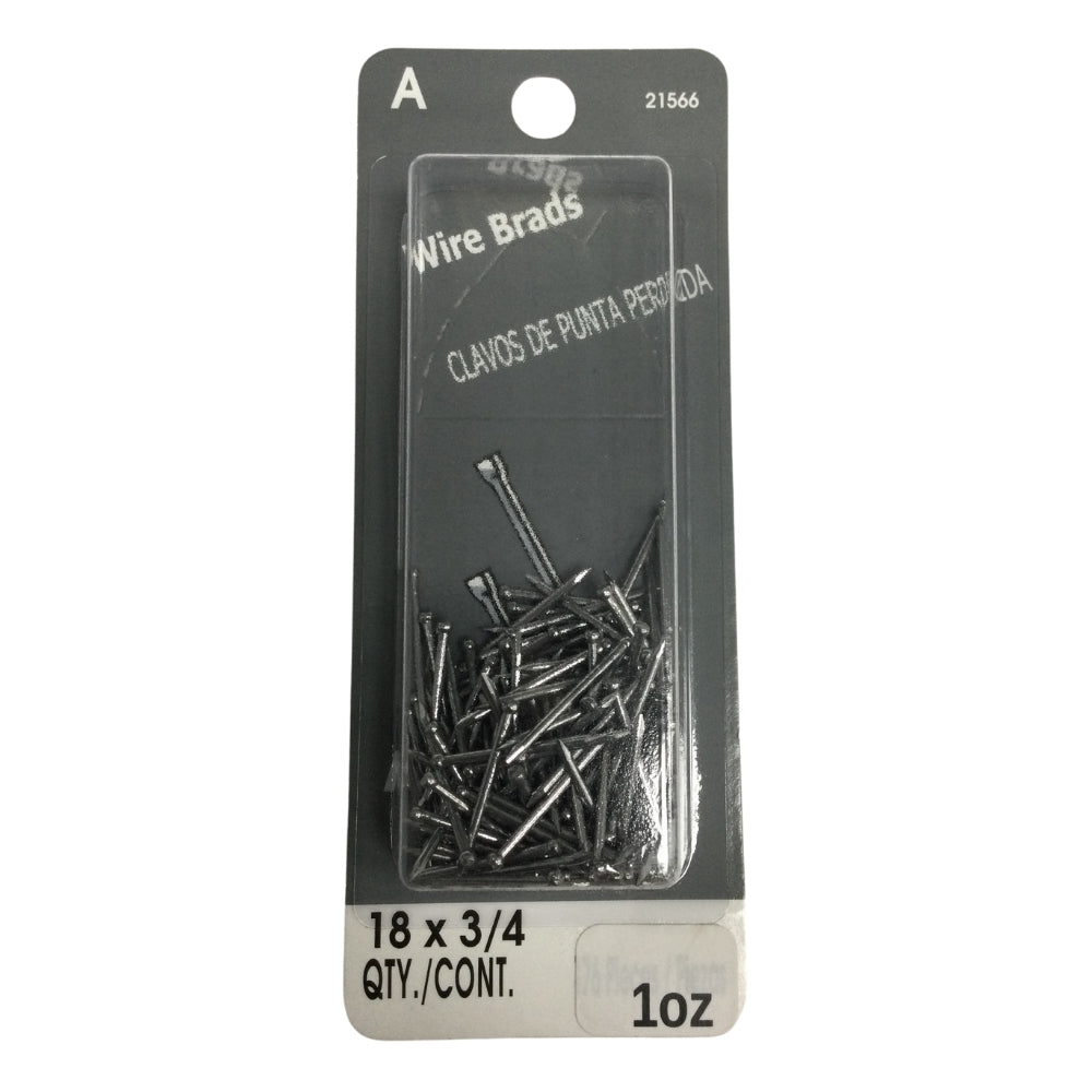 CLAVO DE ALAMBRE SIN CABEZA 18GA x 3/4 PULGADAS