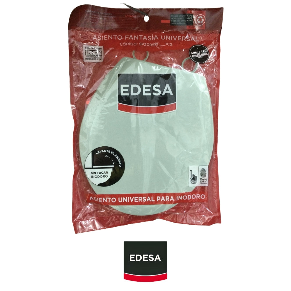 ASIENTO VERDE REDONDO PARA INODORO EDESA