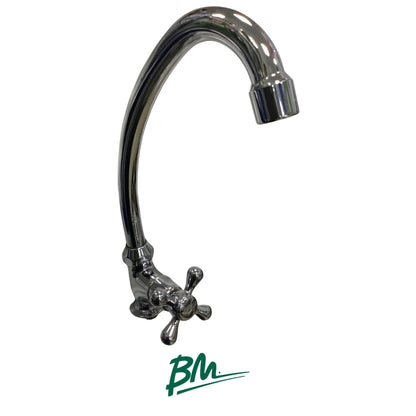 LLAVE DE FREGADOR CUELLO DE CISNE LARGO ACABADO CROMADO SEVILLA BM-31005