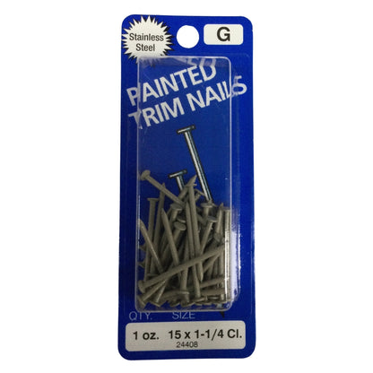 CLAVO DECORATIVO ARCILLA ACERO INOXIDABLE 15GA x 1-1/4 PULGADAS