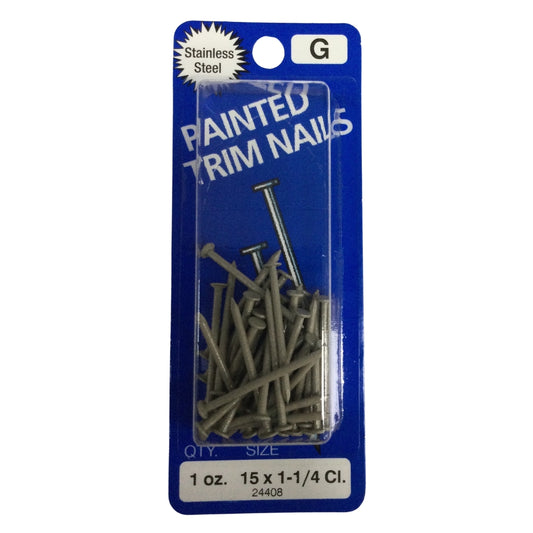 CLAVO DECORATIVO ARCILLA ACERO INOXIDABLE 15GA x 1-1/4 PULGADAS