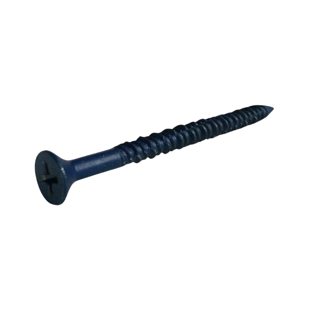 TORNILLOS AZULES PARA CONCRETO 3/16 X 2-1/2 PULGADAS CABEZA PLANA