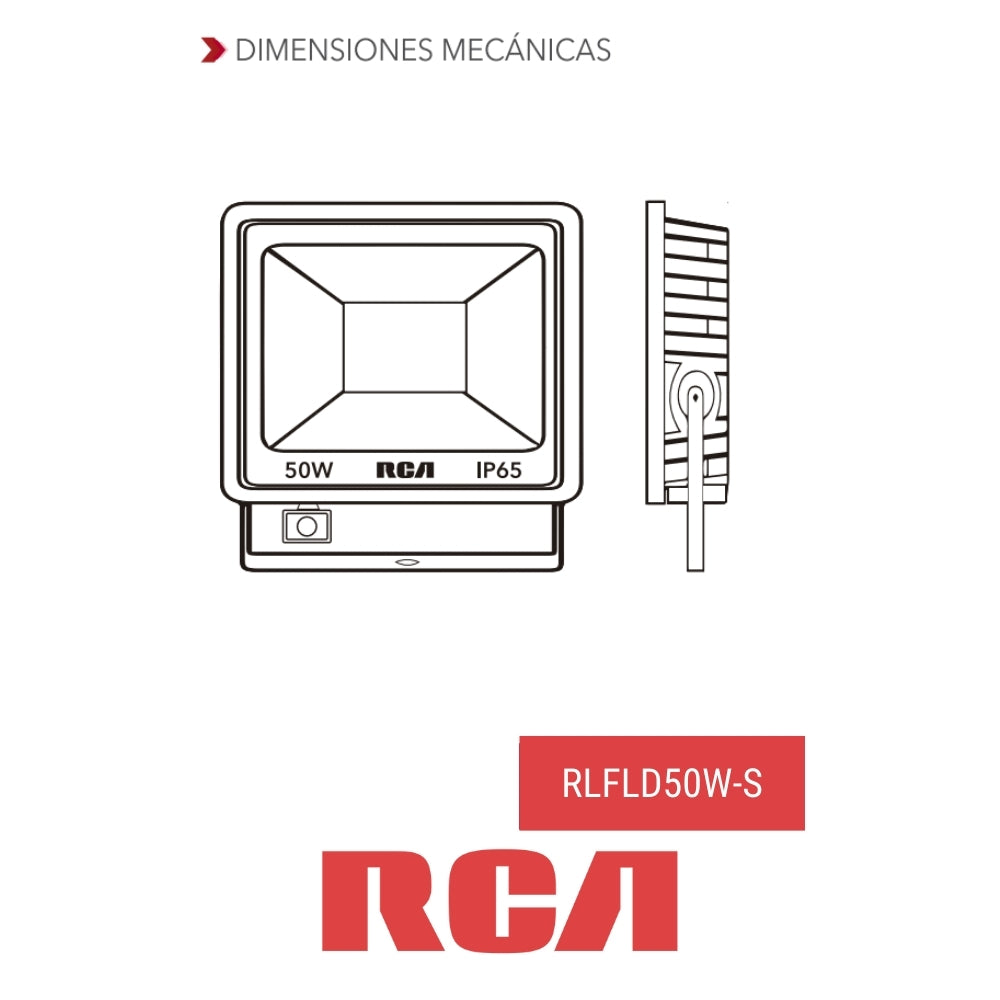 LAMPARA DE SEGURIDAD CON SENSOR DE MOVIMIENTO 50W 6500K 85-277V (RLFLD50W-S ) RCA